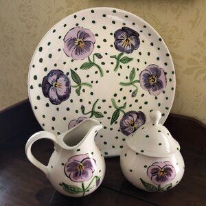 Cheerful, Hand-Painted Ceramic Set